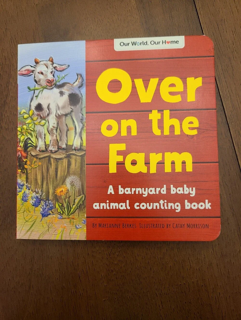 Over on the Farm Children's Board Book - Marianne Berkes Like New